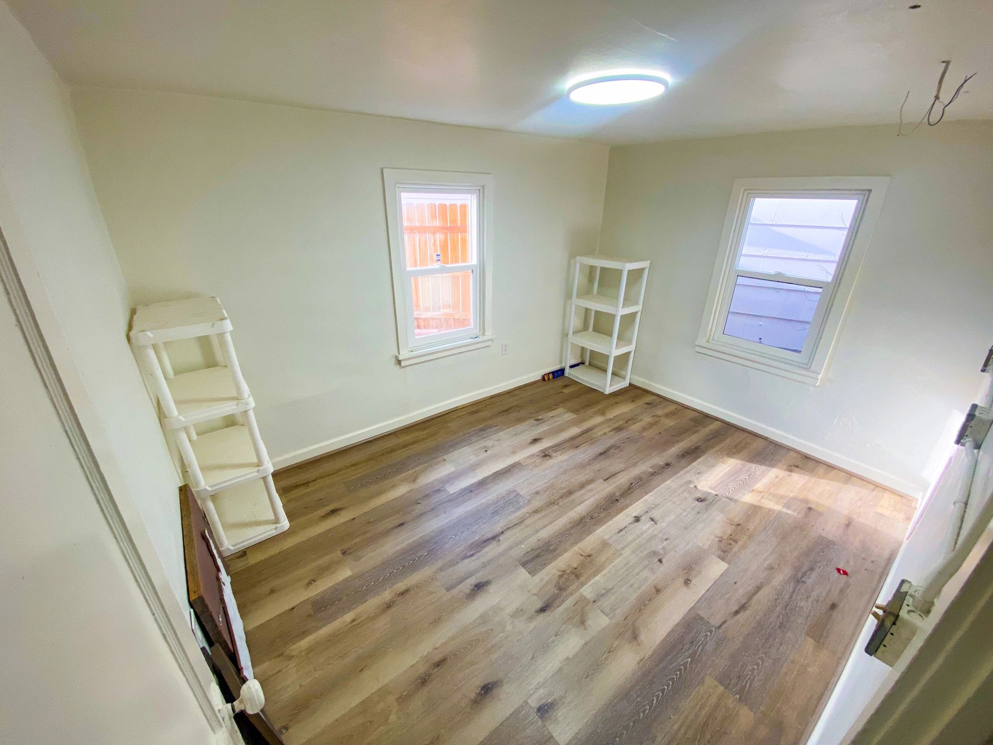 Bright residential interior with clean flooring and natural light