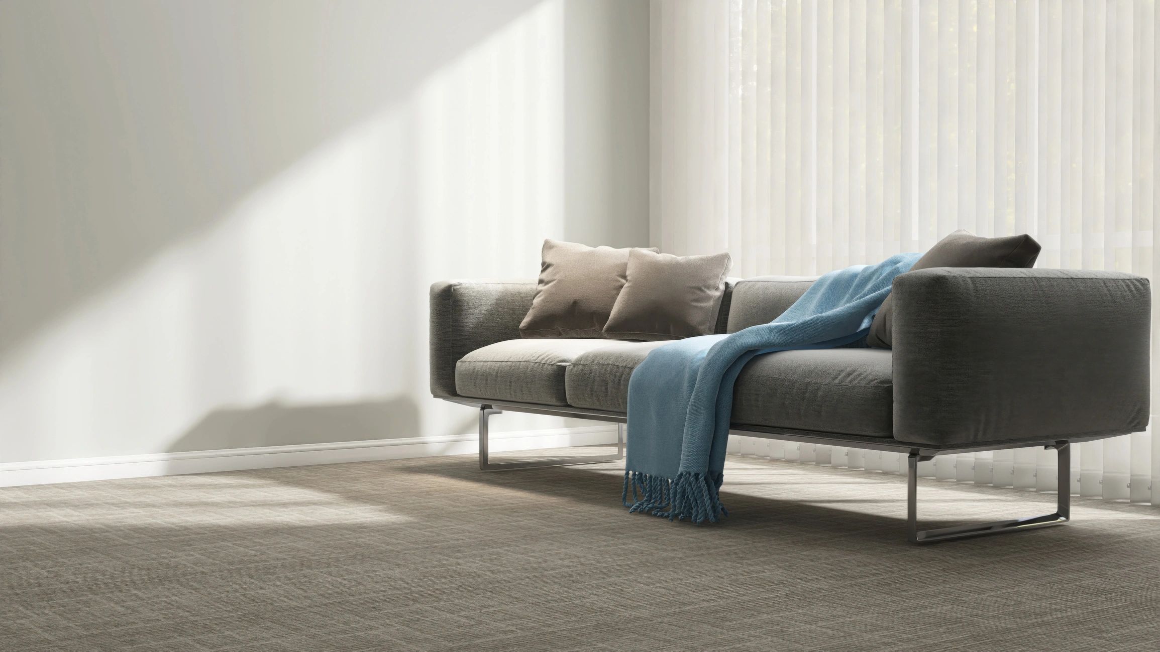 Luxury carpet in a modern living room
